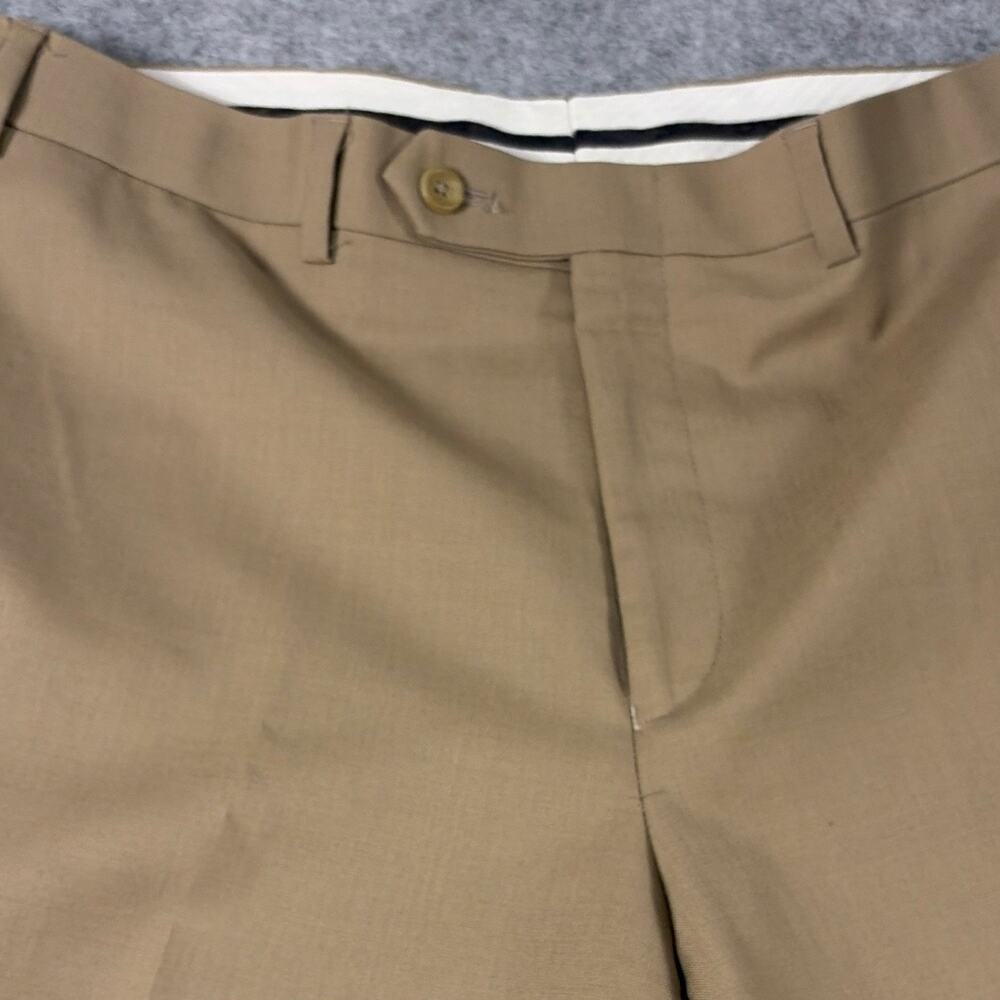 Lauren Ralph Lauren Total Comfort Beige Wool Twill Flat Front Dress Pants 36x30